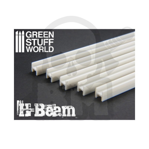 ABS Plasticard - Profile H-Beam Columns 6mm 5 szt.