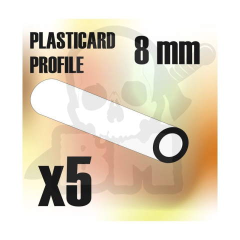 ABS Plasticard - Profile TUBE 8mm 5 szt.