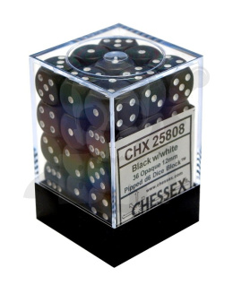 Kostki K6 12mm Chessex Black 36 szt. + pudełko