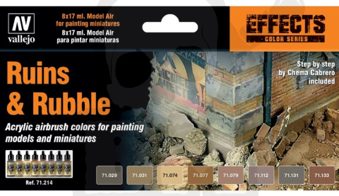 Vallejo 71214 Zestaw Model Color 8 farb - Ruins & Rubble