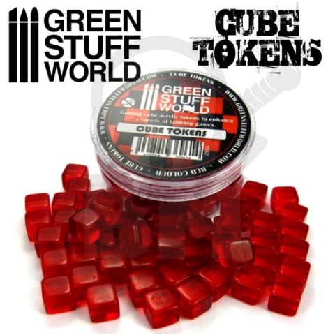Red Cube tokens - akrylowe żetony 50 szt.