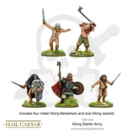 Viking Warlord and Four Beserkers