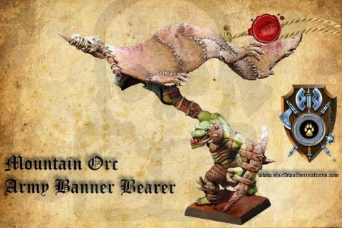 Mountain Orcs Army Banner Bearer - 1 szt.