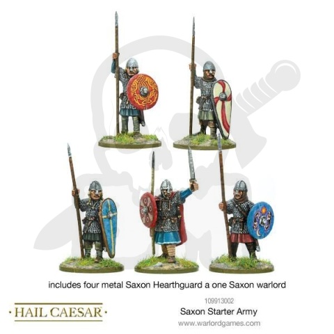 Saxon Warlord and Four Hearthguard - Saksoni 5 szt.