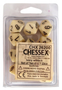 Kostki K10 Chessex Ivory 10 szt.