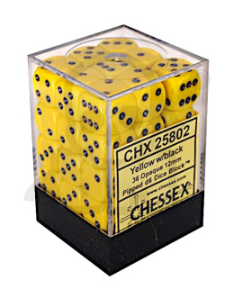 Kostki K6 12mm Chessex Yellow 36 szt. + pudełko