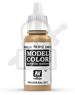 Vallejo 70912 Model Color 17 ml Tan Yellow