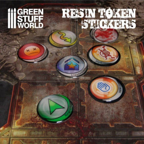 Resin Token Stickers 20mm 54 szt. Resin Token Stickers 20mm 54 szt.