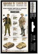 Vallejo 70208 Zestaw Model Color 6 farb - WWII Desert British & German Armour & Infantry