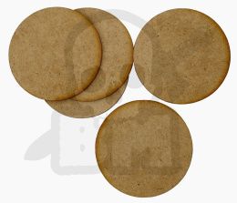 HDF Bases - Round 60 mm x5 Thickness: 1,5mm