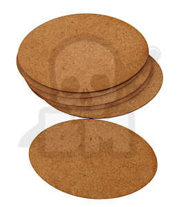 HDF Bases - Oval 75 mm x 45 mm - 6 pieces