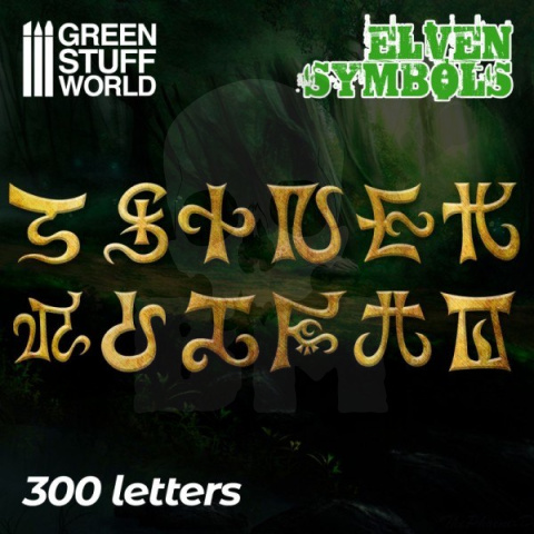 Elven Runes and Symbols - 300 letters - runy elfów