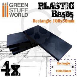Plastic Bases - Rectangle 100x50mm x6