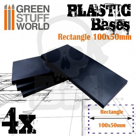Plastic Bases 100x50 mm podstawki pod figurki 4 szt.