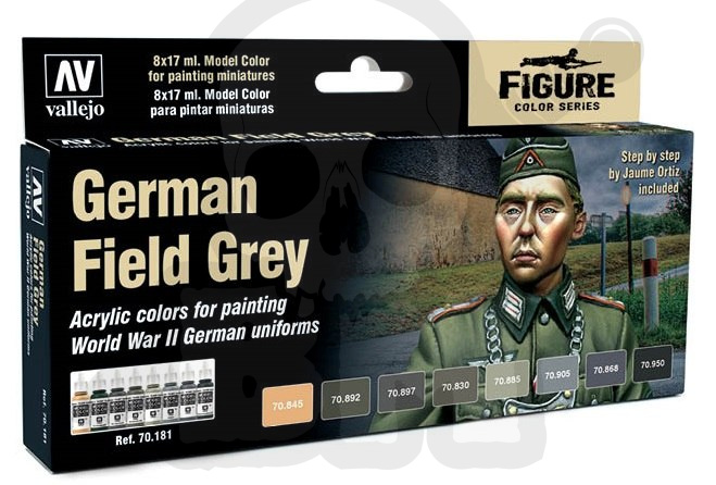 Vallejo 70181 Zestaw Model Color 8 farb - German Field Grey Uniform