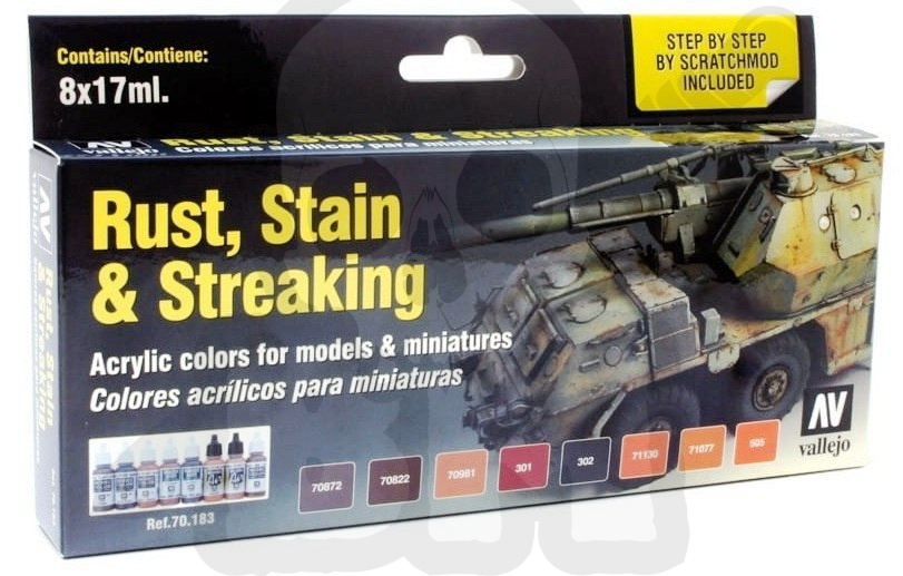 Vallejo 70183 Zestaw Model Color 8 farb - Rust, Stain & Streaking