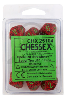 Kostki RPG K10 Chessex Speckled Strawberry 10 szt.