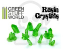 Small Green Crystals Resin Set