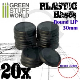 Plastic Bases - Round Lip 30mm x20