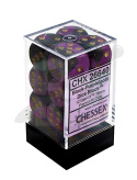 Kostki Gemini Chessex Black-Purple K6 16mm 12szt. +pudełko