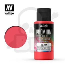 Vallejo 62034 Premium Airbrush Color 60ml Scarlet Fluo