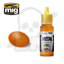 Ammo Mig 0189 Farba akrylowa Metallic Orange 17ml