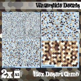 Waterslide Decals - Hex Desert Camo