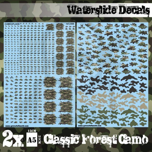 Waterslide Decals - Classic Forest Camo