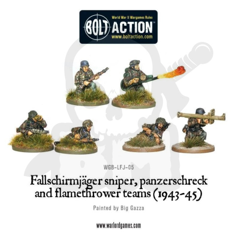 Fallschirmjager sniper, panzerschreck and flamethrower teams (1943-45)