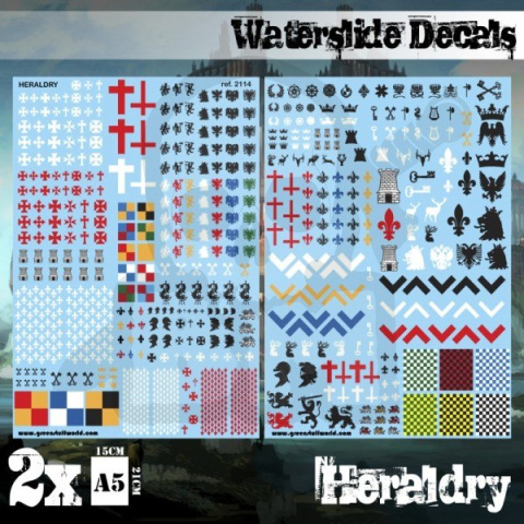 Waterslide Decals - Heraldry Sheets - kalkomanie