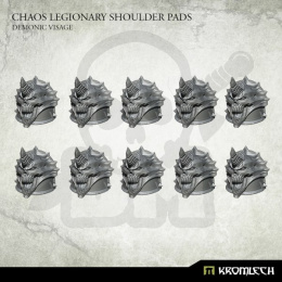 Chaos Legionary Shoulder Pads: Demon Visage