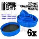 6x Containment Moulds for Bases - Round