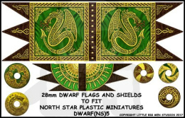 Dwarf Flag and Shields 1