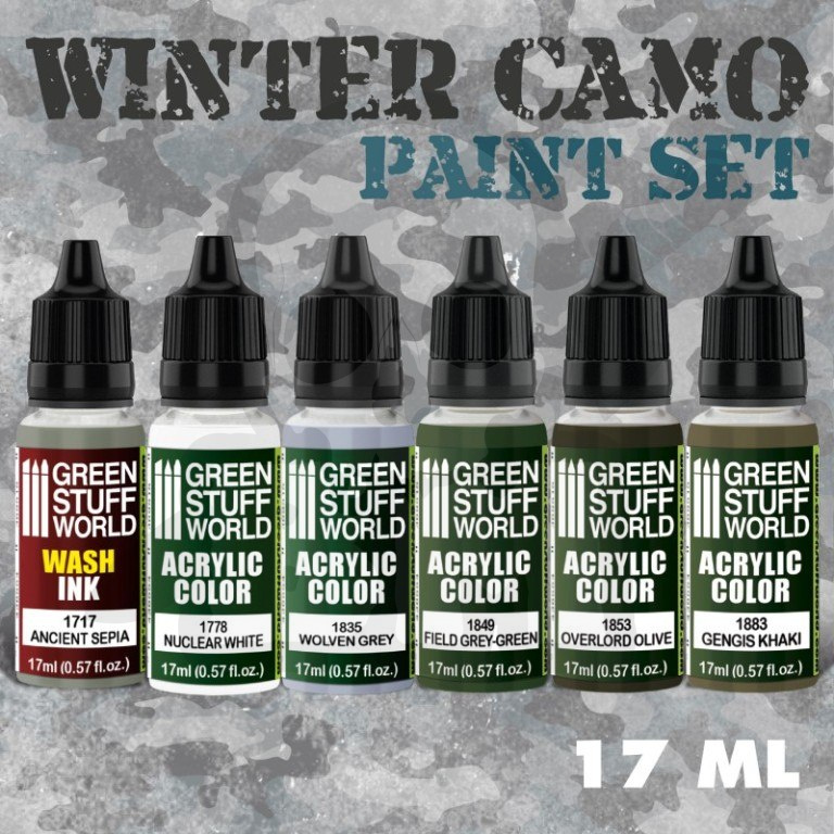 Green Stuff Paint Set - Winter Camo