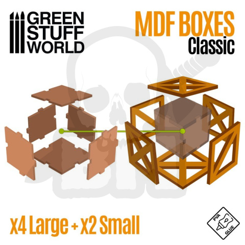 Classic Wood Crates - skrzynie 6 szt.