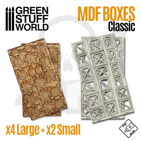 Classic Wood Crates - skrzynie 6 szt.