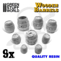 Resin Wooden Barrels - beczki 9 szt.