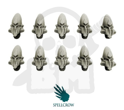 Głowy Hełmy Elfów 10 szt. Space Elves Helmets