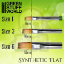 Green Series Flat Synthetic Brush - Size 1