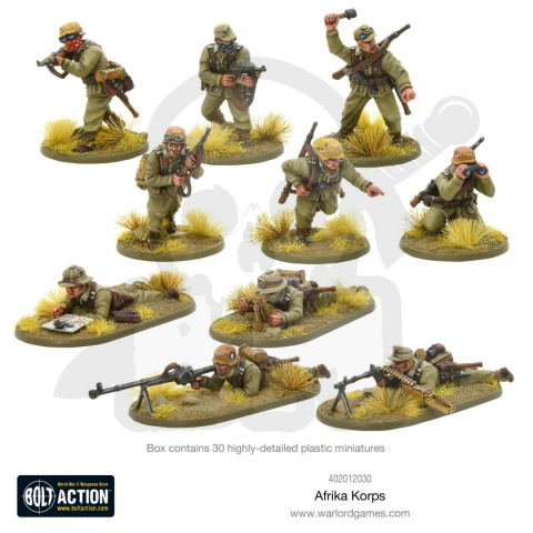 Afrika Korps - niemieccy żołnierze - 6 szt.