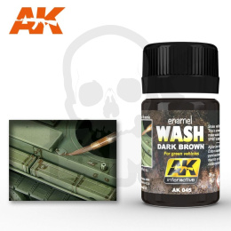 AK Interactive AK045 Dark brown wash for green vehicles 35ml
