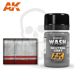 AK Interactive AK677 Neutral grey for white/black wash 35ml