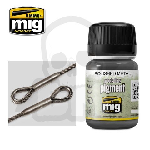 Ammo Mig 3021 Pigment Polished Metal 35ml pigments
