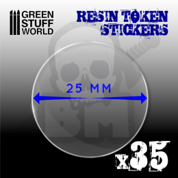 Resin Token Stickers 25mm