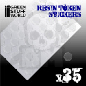 Resin Token Stickers 25mm 35 szt.