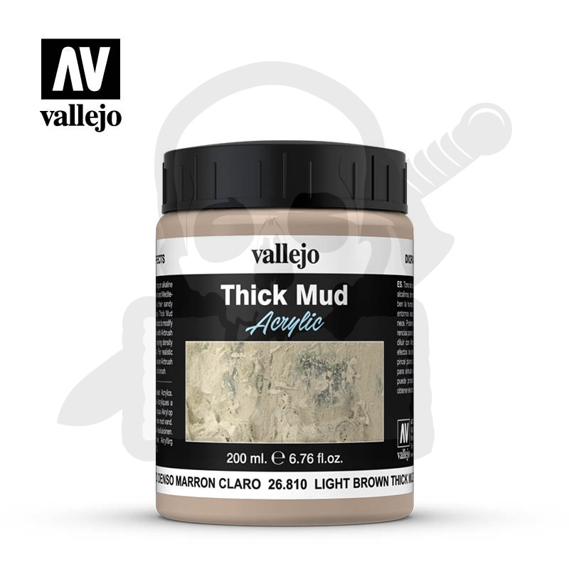 Vallejo 26810 Weathering Effects Thick Mud 200 ml. Light Brown Mud