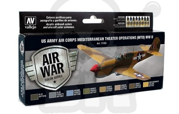 Vallejo 71183 Zestaw Model Air War US Army Air Corps Colors (MTO) WWII