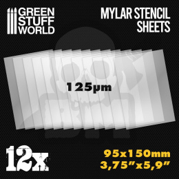 Small Mylar Stencil Sheets x12