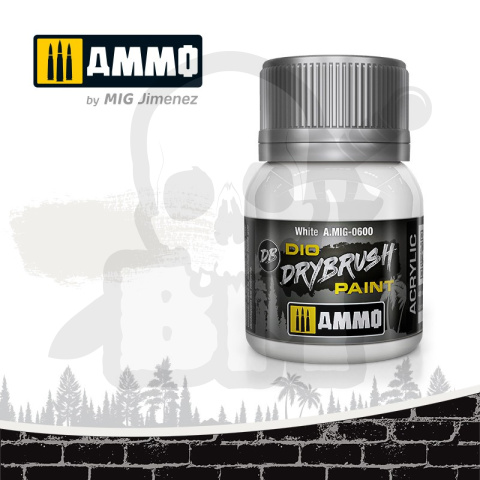 Ammo Mig 0600 Farba Drybrush White 40ml