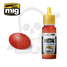 Ammo Mig 0188 Farba akrylowa Metallic Red 17ml